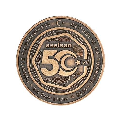 Aselsan'ın Kuruluşunun 50. Yılı Bronz Hatıra Parası