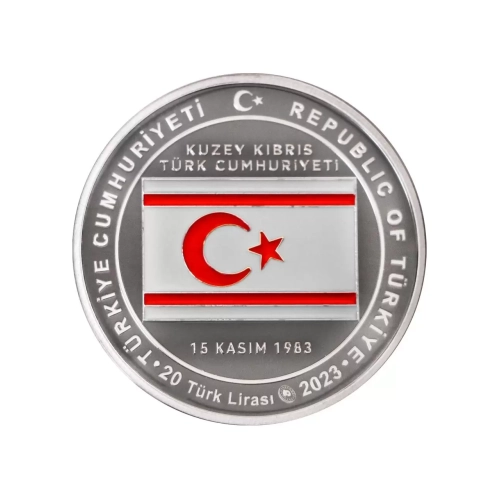 KKTC'nin Kuruluşunun 40.Yılı Gümüş Hatıra Parası