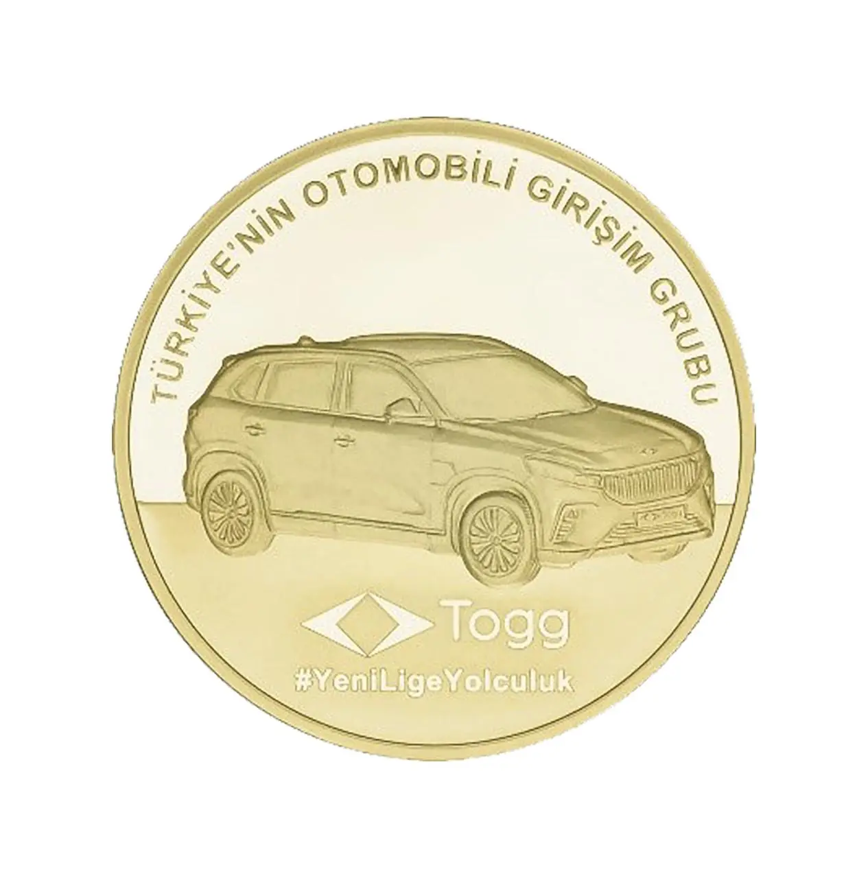 TOGG Gümüş Üzeri Altın Kaplama Hatıra Parası